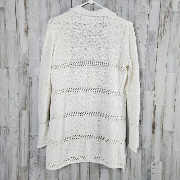 Charlotte Russe Cardigan White Sweater Size Large - Picture 2 of 9